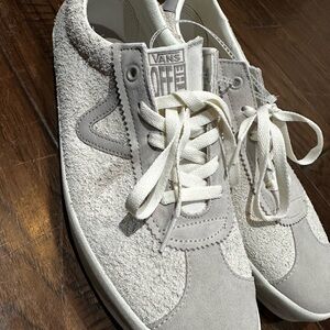 Vans Textured Gray and White Sneakers